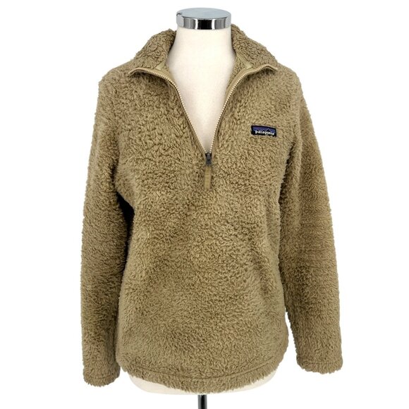 Patagonia Womens Los Gatos Fleece Quarter-Zip Pullover Jacket Tan Size Medium - Picture 12 of 12